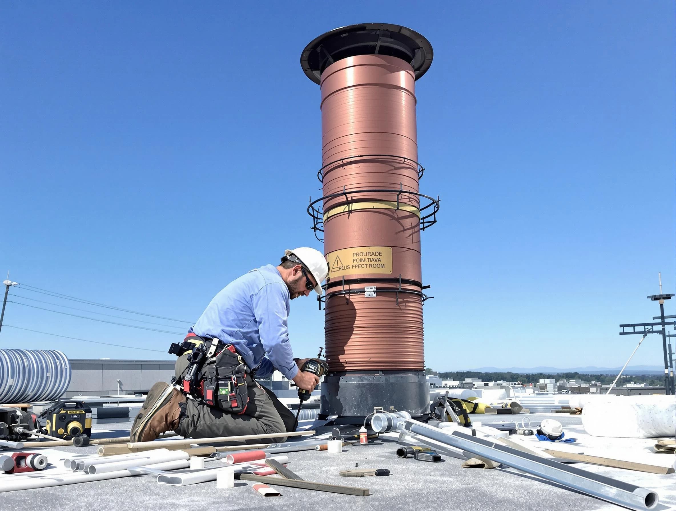 Installed chimney liner by Piscataway Chimney Sweep in Piscataway, NJ