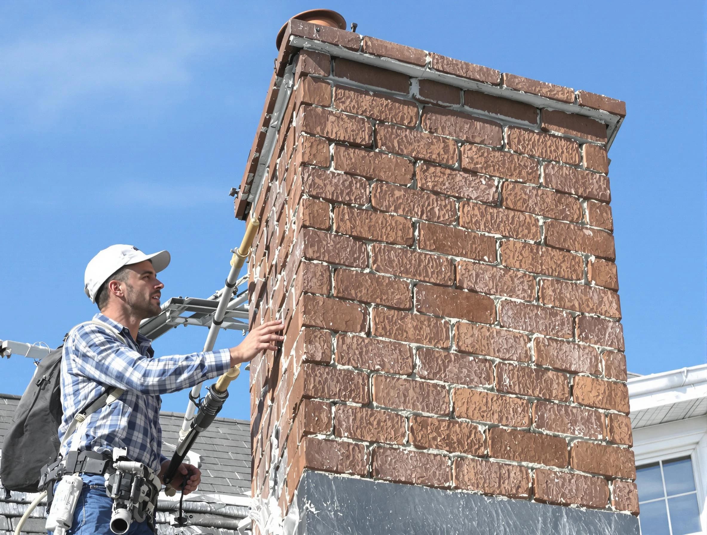 Brickwork for a chimney rebuild by Piscataway Chimney Sweep in Piscataway, NJ