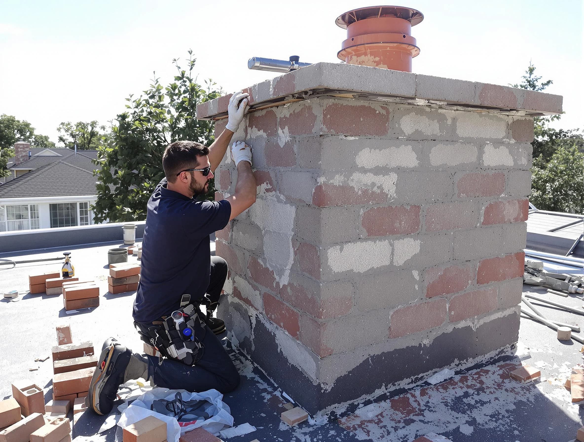 Advanced chimney repair process by Piscataway Chimney Sweep in Piscataway, NJ