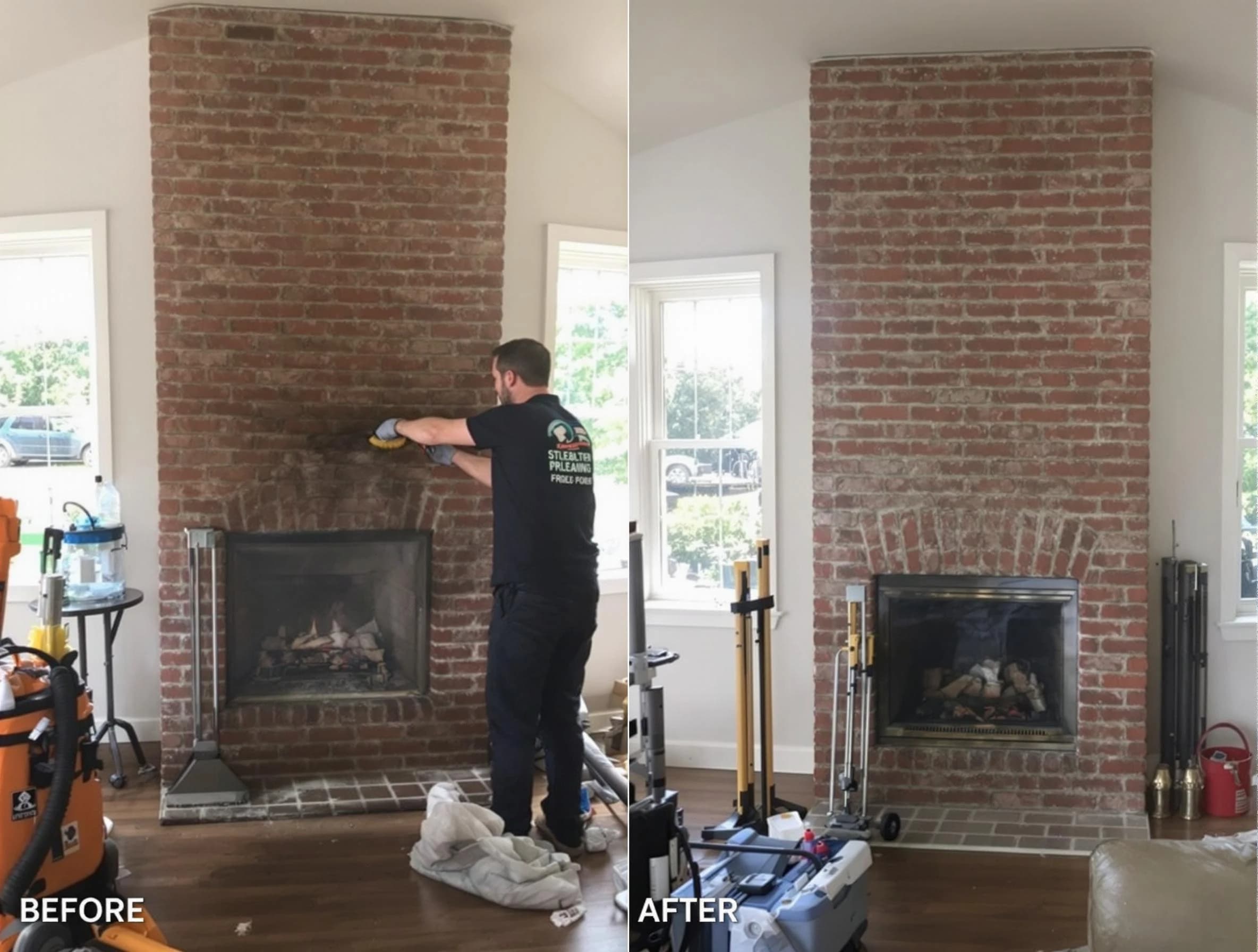 Finished chimney sweeping service by Piscataway Chimney Sweep in Piscataway, NJ