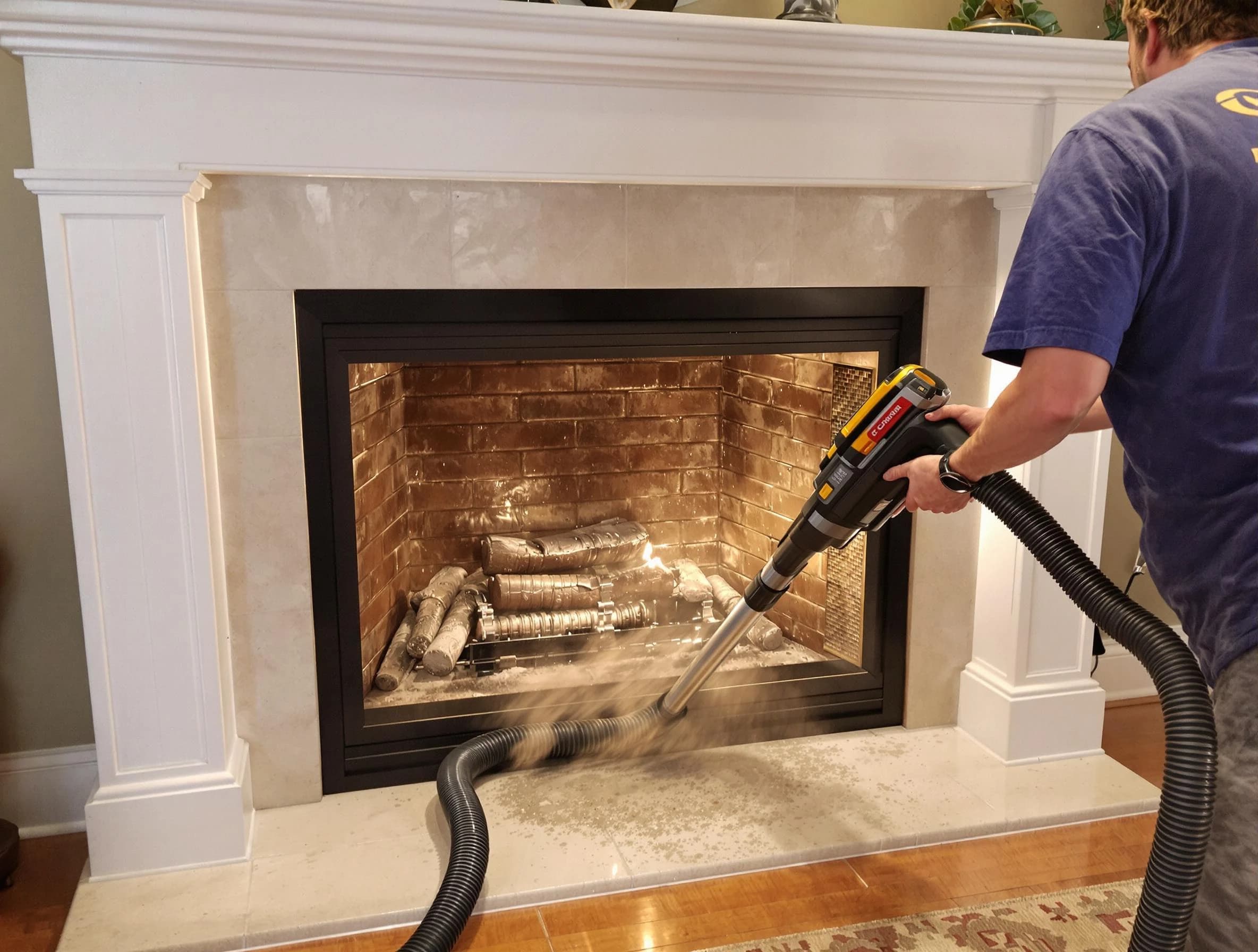 Fireplace cleaning performed by Piscataway Chimney Sweep in Piscataway, NJ