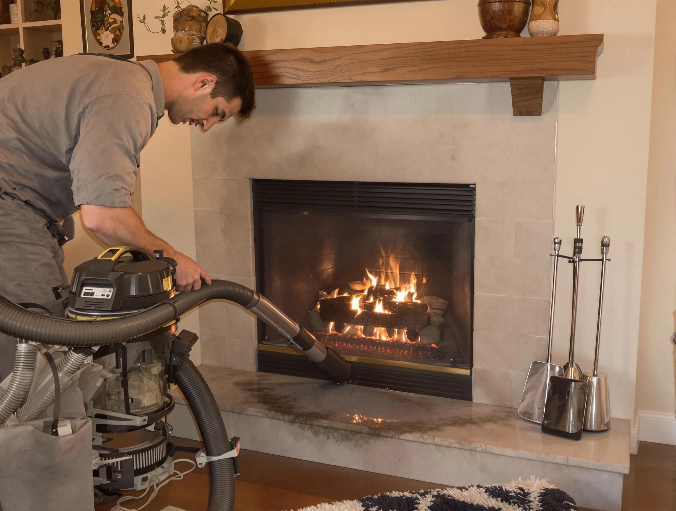 Routine fireplace upkeep by Piscataway Chimney Sweep in Piscataway, NJ